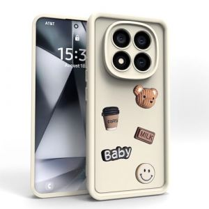 PanXCase Coque pour Xiaomi Redmi Note 15 Pro 4G - &Eacute;tui 3D Ourson Sourire Motif D&eacute;sign Cute Silicone, Protection Cam&eacute;ra Filles Femmes Antichoc Housse (White) (PanXuan, neuf)