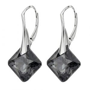 Boucles D'oreilles Femme Argent 925 - Bijoux Femme avec Boite Cadeau - &eacute;l&eacute;gantes et tendance Boucles d'oreilles pendantes - Optez pour les Cristaux en Forme de Rhombus (Panda-Jewellery, neuf)