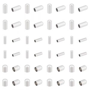 UNICRAFTALE 90 pièce 3 tailles D'Embouts de Cordon Acier Inoxydable Embouts de Cordon Cuir de Cône 2~4mm Embouts de Fabrication de Bijoux Embouts de Bracelet Terminateurs de Cordon pour Collier Bijoux (ENBISI EU, neuf)