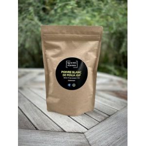 Poivre blanc de Penja IGP en grains, Poivre blanc en grains, 100% naturel, Qualit&eacute; premium, conditionn&eacute; en France (90g) (Quai des poivres, neuf)