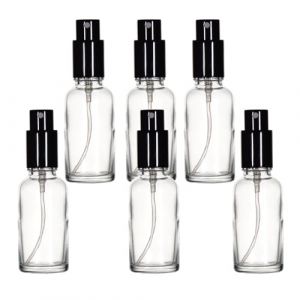 YIZHAO Flacon Spray Vide 30ml, Transparent Bouteille Spray Verre, avec Brouillard de Pulverisateur Fine, pour Huiles Essentielles, Aromathérapie, Parfums, Nettoyage, Voyage, Pharmacie – 6Pcs (One Trillion Network, neuf)