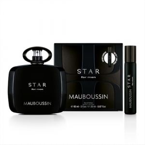 Mauboussin - Star For Men 90ml + 20ml (Travel Spray) - Eau de Parfum Homme - Senteur Bois&eacute;e & Ambr&eacute;e (MB Parfums, neuf)