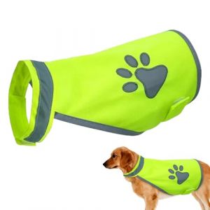 Gilet De S&eacute;curit&eacute; Pour Chien &ndash; Gilet Fluorescent Pour Animal Domestique | V&ecirc;tements De Nuit Haute Visibilit&eacute; Pour Chien, Prot&eacute;gez Votre Gilet De Chiot | Gilet De Chasse De Chien R&eacute;fl&eacute;chissant, Gilet D (kouyen, neuf)