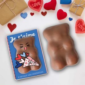 Chocodic | Coffret Maxi Ourson Guimauve enrobé de Chocolat | Chocolat Saint-Valentin (CHOCODIC Maître artisan chocolatier depuis 1995, neuf)