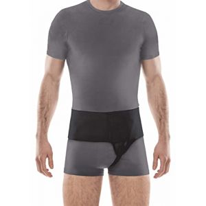 TOROS-GROUP Ceinture d'hernie inguinale du c&ocirc;t&eacute; gauche inguinale Coussinets de compression et une bandouli&egrave;re Groin soutien Truss GAUCHE Large Noir (TOROS GROUP, neuf)