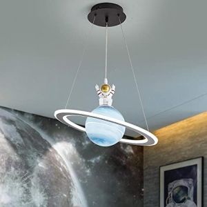 HSLJ1 Acrylique Planète Pendentif Lumière Enfants Chambre Espace Étoile Plafond Lustre Astronaute Led Lampe Suspendue Décor À La Maison Intérieur Fantaisie Luminaire Garçon Lampes Fille Lumières (CONERY FR Factory Lighting, neuf)