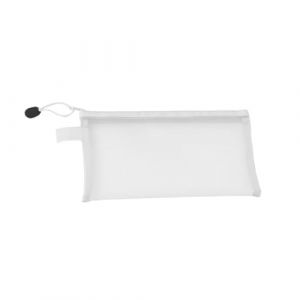 Cas de crayon transparent en mailles de grande capacité Bague à glissière transparente pour les étudiants Blanc (kilnbright, neuf)