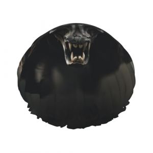 Bonnet de douche avec imprimé crâne de taureau pour femme, bonnet de bain réutilisable, bonnet de douche respirant, bonnet de douche réglable (PANGYJ2024, neuf)