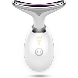 Masseur anti-rides pour le visage EMS Lifting du cou, compresse chaude &agrave; temp&eacute;rature constante de 45&deg;, lampe de beaut&eacute;, soin du visage lifting (BenShop-it, neuf)