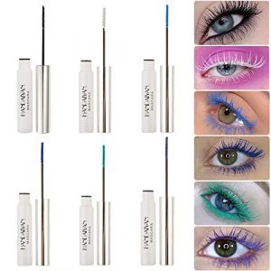 12 Colors Waterproof Mascara Non-Dizzy Long-Lasting Mascara Bleu Blanc Violet Vert Eyelash Eye Makeup (Qiaogeli, neuf)