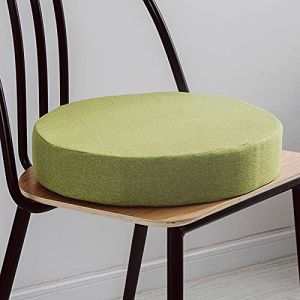 Hruile Coussin de chaise rond pour chaises de salle à manger, cuisine, jardin, housse amovible à fermeture éclair, pour intérieur et extérieur, salon, terrasse, bureau, magasin, 50 x 50 x 8 cm, vert (Hruile, neuf)