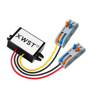 XWST Convertisseur de Tension 20-90 V 24 V 36 V 48 V60 V72 V 80 V vers 12 V, convertisseur DC DC 2 A 24 W avec connecteur de c&acirc;ble &agrave; connecteur Rapide, convertisseur pour Chariot de Golf, Camion l&eacute;ge (XWST EU, neuf)