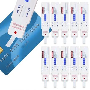 Lot de 10 compresses de d&eacute;pistage de cannabis - D&eacute;tecte les r&eacute;sidus de marijuana sur les t&eacute;l&eacute;phones, bancs et outils - Test rapide d'essuyage et de trempage - R&eacute;sultats rapides (Clark Pharma, neuf)