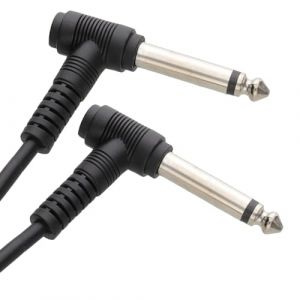 6,35 mm 90 Degré Droit Angle Jack l'audio Mono Guitare câble 1 m [1 mètre/1m] (kenable ltd, neuf)