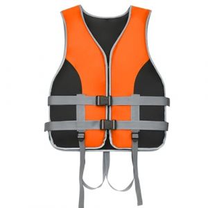 AZVFLY Gilet de Sauvetage pour Adulte: Gilet de Sauvetage en Tissu Oxford 600D Avec Boucle Réglable, un Cadeau pour les Amateurs de Sports Nautiques Adapté à la Natation, au Surf, au Jet Ski(Orange,L) (LWX SHOP, neuf)