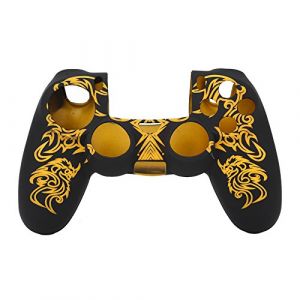 Wendry Coque en Silicone pour Manette PS4, Coque Skin Grip pour Manette PS4, Facilité d'installation ou de désinstallation, Coque de Protection Compatible avec PS4(Jaune) (Wendry, neuf)