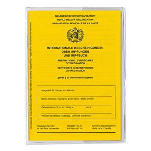 Welsberg 1 Passeport Vaccinal et 1 Porte-carte de Vaccination - Carnet de Vaccination Internationale (en trois langues : allemand, anglais et fran&ccedil;ais) avec &eacute;tui de Protection Transparent (FlashFire DE, neuf)