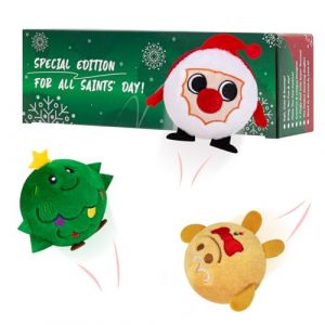 U&C Planet Christmas 3 balles rebondissantes Jouets en Peluche Super Doux pour Enfants, rebondissant jusqu'à 3 mètres, Cadeau pour Les Tout-Petits garçons et Filles âgés de 3 Ans et Plus (U&C Planet, neuf)