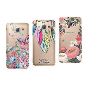 NOVAGO Compatible avec Samsung J3 2016 (J320) Coque Souple Transparente et R&eacute;sistante Anti Choc avec Impression de Qualit&eacute; (3 Coques, Multicolore 2) (NOVAGO-Vendeur PRO fran&ccedil;ais, neuf)