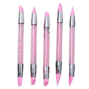 Pinceau &agrave; Ongles en Silicone | Stylo de Sculpture pour Vernis &agrave; Ongles avec Strass &agrave; Double Extr&eacute;mit&eacute; | Outil de Modelage d'Ongles avec Manche Antid&eacute;rapant pour Femmes et Amies (weifhmz, neuf)