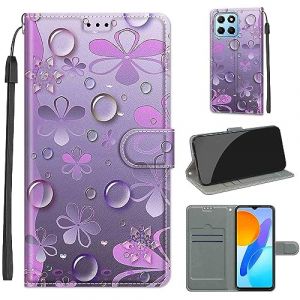 SIENIANLINE Coque pour Honor X8 5G, Coque Honor X6 4G,Etui Protection Housse Premium en Cuir de Portefeuille en Cuir Fermeture Magn&eacute;tique Flip Case pour Honor X8 5G / Honor X6 4G / Honor 70 Lite (DIKAS, neuf)
