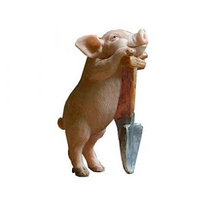 Gemmia Figurine Miniature de Cochon de fée de Jardin- Cochon fatigué mais Heureux (Gemmia, neuf)