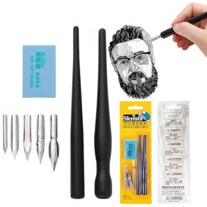 KLLJ Plume de Calligraphie,Porte-Stylos Calligraphie,Stylos De Calligraphie Kit,Plumes pour Porte Plume,Crayons de calligraphie Plume à dessiner Plume à écrire pour débutants artistes (kangliyaun, neuf)