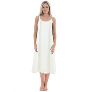 Robe Blanche Fond De Coton Nuisette Nuit Femme Grande Taille Longue Bretelles Fines Bretelle Vetement Ete Jupe Beige Noire Rouge Lingerie Jupon pour Transparente sous Noir Dessous Combinaison (anghz, neuf)