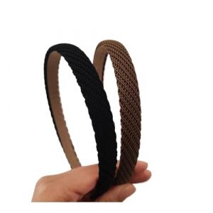 Lot de 2 bandeaux en tricot noir r&eacute;tro europ&eacute;en et am&eacute;ricain l&eacute;opard vintage pour femmes filles accessoires pour cheveux cor&eacute;ens (noir marron) (WANGJZNB, neuf)