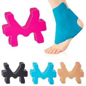 12 Pi&egrave;ces Strapping Cheville, Tape Kinesiologie Pour Cheville Respirant Et Flexible, Bande Strapping Adh&eacute;sif, Bandes De Kin&eacute;siologie Pr&eacute;d&eacute;coup&eacute;es, Id&eacute;al Sportifs & Quotidien (FDYunCai, neuf)