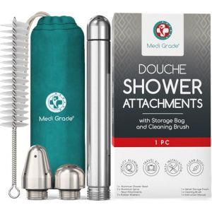 Medi Grade Enema Ensemble de Douche - Accessoires Douche 3 Pièces de Luxe - Kit de Lavement Intime - Livré avec une Pochette en Velours - Kit Lavement Intime (FBGC Limited, neuf)