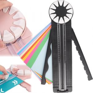 Coupe-papier Multifonction, Coupe-papier Rotatif 12 En 1, R&egrave;gle De Coupe-papier Manuelle Avec T&ecirc;te Rotative &agrave; 360&deg; Pour Artisanat Photo Postales Scrapbooking Cadeaux No&euml;l (Noir) (EHOTER D&eacute;cor, neuf)