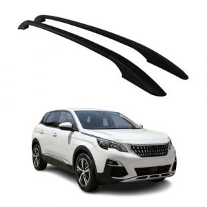 OMAC Lot de 2 barres de toit en aluminium pour Peugeot 3008 2016-2025 Noir (OMAC-GmbH, neuf)