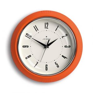 JONES CLOCKS&reg; Ketchup Murale | Horloge de d&icirc;ner r&eacute;tro Ronde | 25cm | L&rsquo;Orange | Id&eacute;al pour la Cuisine, Le Salon, Le Bureau ou la Chambre &agrave; Coucher | Chiffres faciles &agrave; Lire (Newgate World Ltd, neuf)