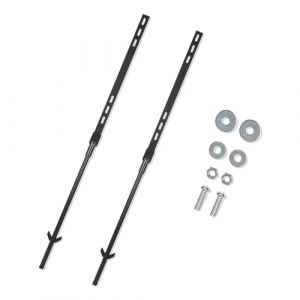 Andchi 2pcs Support de signalisation extérieurePiquet de signalisation de Jardin pour Panneau de sécurité, Avertissement dans la Cour (Noir, 3 Pieds) (Ruiyang Official, neuf)