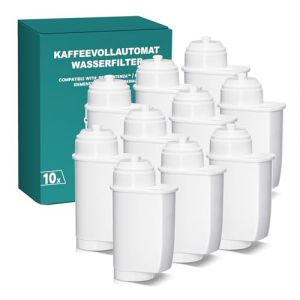 Filswa Lot de 10 filtres à eau pour machine à café Siemens EQ-Series, EQ6 Plus S700, EQ9 S900 S500, EQ500, EQ700, EQ900. Alternative de qualité supérieure et efficace (Cobridge GmbH, neuf)