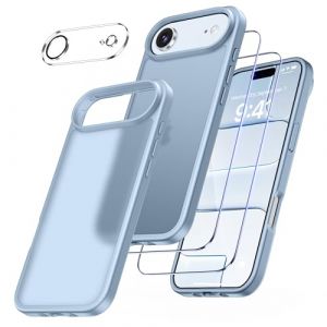 FLLAO 4 en 1 Coque pour iPhone air avec 2 Verre Tremp&eacute; et 1 Cam&eacute;ra Protecteur, [Coussin d'air Int&eacute;gr&eacute;] Antichoc Antirayures Bumper Protection Housse pour iPhone air 6,5", Bleu fonc&eacute; (YeMe, neuf)