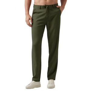 WILLIT Pantalon en lin pour homme - Pantalon long en coton l&eacute;ger - Pantalon d'&eacute;t&eacute; pour homme - Pantalon de loisirs - Pantalon de jogging avec poches - Cordon de serrage pour les vacances, le yoga, la (WILLIT SPORTS, neuf)