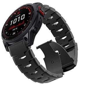 TOPsic Titane Bracelet Fenix 6X/Fenix 6X Pro, Bracelet de Montre 26mm Bande en Titane Bracelet pour Fenix 5X/5X Plus/Fenix 6X/6X Pro/Fenix 3/Fenix 3 HR/Fenix 7X/Fenix 7X Solar/Fenix 7X Sapphire Solar (TOPsic, neuf)