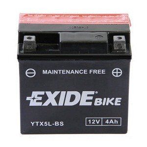 Batterie Moto Exide YTX5L-BS 12v 4Ah (RDLB, neuf)