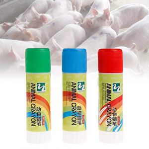 Haven shop Marqueur pour animaux de la ferme - Marqueur pour animaux de compagnie - Marqueur de couleur pigment&eacute;e - Pour cochons, bovins, vaches, moutons - Fournitures de stylo rouge, bleu, vert (XTYaa, neuf)
