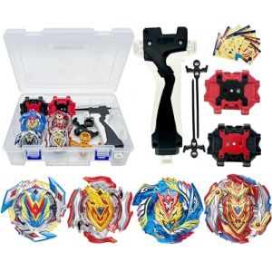 Gytobytle Valkyrie&Achilles 4in1 Bey Toupie avec Bo&icirc;te, Metal Fusion Blade Gyro de Combat Jouet Set, avec Lanceur Poign&eacute;e (Gytobytle, neuf)