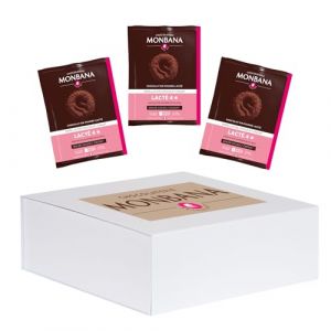 MONBANA | 100 sachets de chocolat LACTÉ 4* | Doses individuelles de 30 g de chocolat en poudre à déguster tout au long de la journée (PRO DISTRI, neuf)