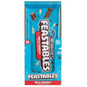 Milk Crunch - 1 pièce - Barre de chocolat au lait - Dégustation gourmande et intense - Super idée de cadeau, fêtes, anniversaire - Compatible avec Feastables - 60g (PAStation, neuf)