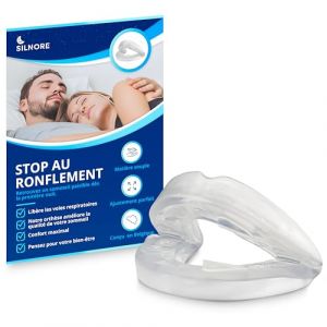 SILNORE - Goutti&egrave;re Dentaire Anti Ronflement | Dispositif Anti-Ronflement et Apn&eacute;e du Sommeil pour Mieux Respirer et Passer des Nuits Paisibles | Goutti&egrave;re Anti-Ronflement blanche & Bruxisme (Blanc) (silnore, neuf)