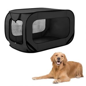 Parc pour Chien, Parc Pliable 94 * 53 * 53 cm pour Animaux, Enclos Chat Chiot Pliable Imperm&eacute;able Fermeture &Eacute;clair pour Int&eacute;rieur, Ext&eacute;rieur, Voyage, Camping, Activit&eacute;s en Plein Air, Noir (huasimple, neuf)