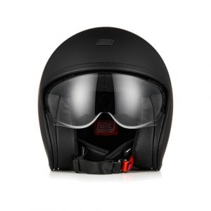 ORIGINE Casque de Moto Jet Casque de Scooter avec Lunettes ECE 22-06(Solid Matt Black,L) (H&H Sports Protection srl, neuf)