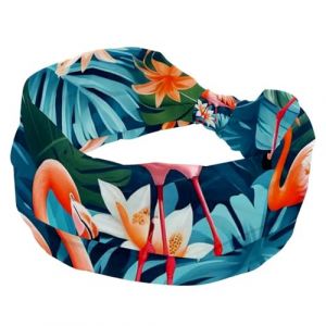 Lot de 1 bandeau &eacute;lastique antid&eacute;rapant pour femme, bandeau en tissu doux pour entra&icirc;nement, yoga, accessoires pour cheveux, rose flamant rose 527 (GRBXVHD, neuf)