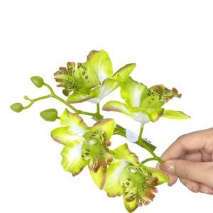 Pince à cheveux artificielle avec fleur colorée Cymbidium - Pour filles - Tendance des années 2000 (ERSHI, neuf)