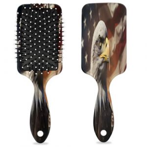 Brosse &agrave; cheveux en plastique avec coussin d'air humide et sec - Motif drapeau am&eacute;ricain - Pour enfants et adultes - Cadeau de rentr&eacute;e scolaire - Pour homme et femme (Lucky Betty, neuf)